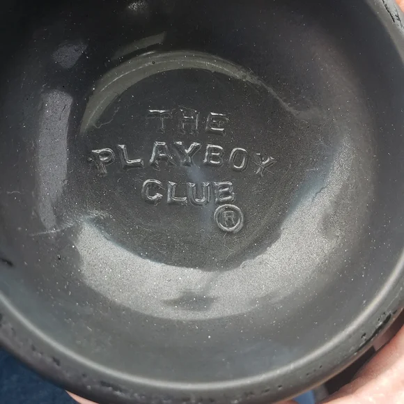 Vintage The Playboy Club matte black glass - Picture 5 of 6